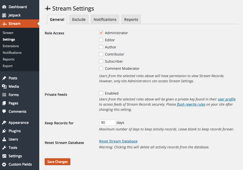 The Stream plugin lets you track all WordPress user activity