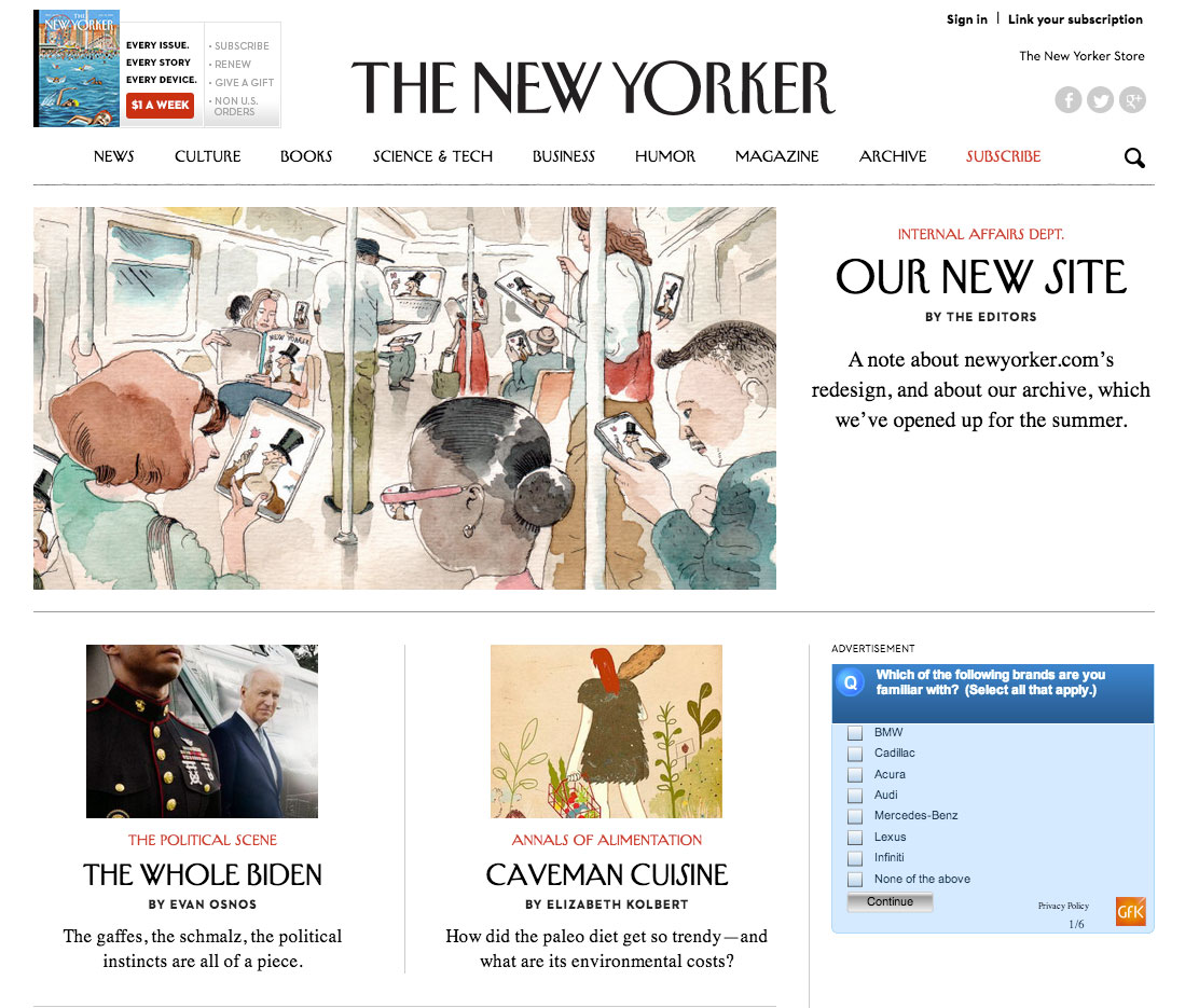 The new New Yorker is live and on WordPress