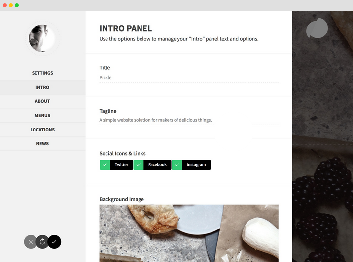 Pickle is another WordPress restaurant solution