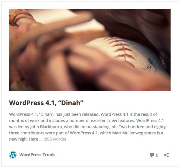 Put your WordPress posts in your WordPress posts